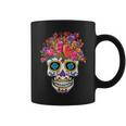 Dia De Los Muertos Floral Mexicain Fête Fleur Jour Des Morts Tasse