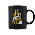 Eat Sleep Padel Repeat Padel Tennis Divertido Padelista Sin Mangas Taza de café