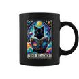 El Lector Tarot Card Cat Libros Amantes Taza de café