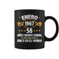 Enero 1967 58 Años Hombre Cumpleaños Regalo Enero 1967 Taza de café