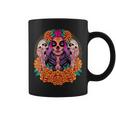 Fleurs De Crâne De La Catrina Dia De Los Muertos Tasse
