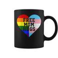Free Mom Hugs Rainbow LGBT Gay Pride Transgender Flag Heart Graphic Print Coffee Mug
