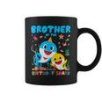 Brother Of The Birthday Family Shark Birthday Boy Girl Coffee Mug