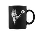 Cat Soccer Ball Graphic Coffee Mug