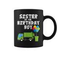 Garbage Truck Sister Birthday Boy Balloons Birthday Party Taza de café