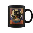 Gato Kawaii Comiendo Fideos Ramen Anime Amantes Taza de café