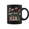 Happiness Is Being A Mema Floral Mema Mother's Day Coffee Mug