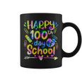 Happy 100Th Day Of School Tie Dye Rainbow 100 Days Smarter Coffee Mug