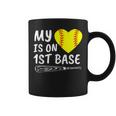 My Heart Is On 1st Base Softball Bat Proud Mom Dad Tank Top Graphic Print Coffee Mug