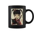Japanese Gothic Kawaii Anime Samurai Cat Mom Woman Girls Coffee Mug