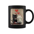 Kawaii Cat Couple Valentines Day Anime Cat Couple Heart Cat Coffee Mug