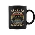 Level 18 Unlocked 18Th Birthday 18 Year Old Gamer Bday Coffee Mug