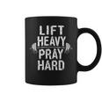 Lift Heavy Pray Hard Jesus Gym Weightlifter Deadlift Coffee Mug