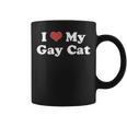 I Love My Gay Cat Heart LGBT Pet Pride Proud Parent Graphic Print Coffee Mug