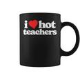 I Love Hot Teachers 80s Vintage Minimalist Heart Graphic Print Coffee Mug