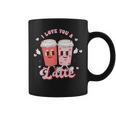 I Love You A Latte Coffee Lover Retro Groovy Valentines Day Coffee Mug