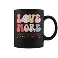 Love More Worry Less Smile Face Heart Happy Valentine's Day Graphic Print Coffee Mug