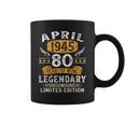 Nacido En 1945 80 Cumpleaños Hombre Abril 1945 80 Años Taza de café