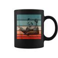 Panda Coffee Cup Drinking Animal Sketch Black Relaxed White Tank Top Graphic Print Coffee Mug