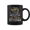 Proud Wife Of A US Army Veteran Flag Veterans Day Coffee Mug