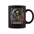 The Reader Tarot Card Skeleton Reading Book Bookworm Bookish Coffee Mug