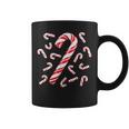 Red And White Candy Cane Santa Christmas Coffee Mug