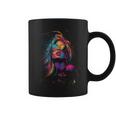 Retro Rock 'N' Roll Girl Música Rock Guitarrista Chica Taza de café