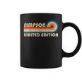 Simpson Surname Retrointage 80S 90S Birthday Reunion Tasse