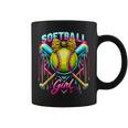 Softball Player Girl Ice Cream Softball Drip Coffee Mug