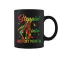 Stepping Into Black History Month Black Girl High Heels Coffee Mug