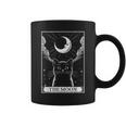 Tarot Card Vintage Crescent Moon Black Cat Mom Cat Lovers Coffee Mug