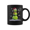 Tennis Snowman Tennis Player Santa Hat Christmas Tassen