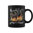 Thankful Grateful Blessed Pumpkin Cat Thanksgiving Day Graphic Print Coffee Mug