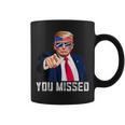 Trump You Missed Twice Bandana De La Bandera Estadounidense Trump 2024 Taza de café