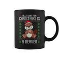 Ugly Xmas Sweater Christmas Beavers Lover Tassen