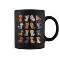 Un Montón De Simpáticos Perros Kawaii De Dibujos Animados Taza de café