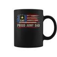 Vintage Proud Army Dad American Flag Veteran Graphic Print Coffee Mug