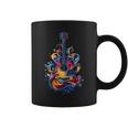 Watercolor Guitar Instrument With Splash Guitar Coffee Mug