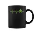 Weed For And Marijuana Leaf Heartbeat Tassen