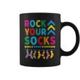 World Down Syndrome Day Rock Your Socks Awareness Support Coffee Mug