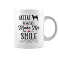 AKITAS ALWAYS MAKE ME SMILE Cute Design For Women Girls Tank Top Graphic Print Coffee Mug