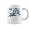 Cowgirl Riding Tiger Hell Cat Vintage Coffee Mug