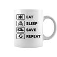 Eat Sleep Save Repeat Ambulancia Conductor Primeros Auxilios Rescate Regalo Taza de café