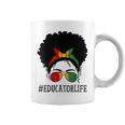Educator African Women Messy Bun History Month Culture Graphic Print Coffee Mug