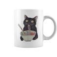 Cat Eating Ramen Vintage Japanese Noodles Coffee Mug
