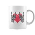 Let's Rock And Roll Musicintage Corazón Concierto Rock Manga Larga Taza de café