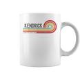 I Love Kendrick Personalizado Retro Sunset Primer Nombre Taza de café
