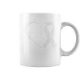 Mental Health Awareness Fight The Stigma Heart Green Ribbon Coffee Mug