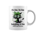 Mental Health Warrior Awareness Black Cat Brain Illness Coffee Mug