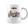 Retro 90S Western Vintage Ufo Cowboy Cat Wild West Kitten Coffee Mug